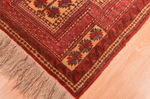Baluch Beige Hand Knotted 28 X 46  Area Rug 100-89825 Image 7