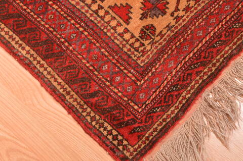 Baluch Beige Hand Knotted 28 X 46  Area Rug 100-89825 Image 8