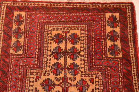 Baluch Beige Hand Knotted 28 X 46  Area Rug 100-89825 Image 9
