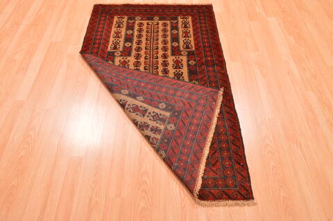 Baluch Beige Hand Knotted 30 X 411  Area Rug 100-89827 Image 10
