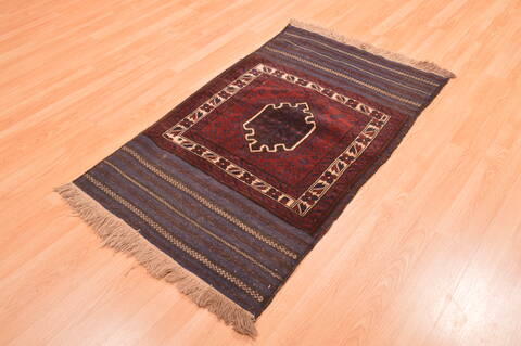 Baluch Red Hand Knotted 30 X 47  Area Rug 100-89829 Image 2