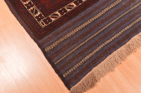 Baluch Red Hand Knotted 30 X 47  Area Rug 100-89829 Image 7