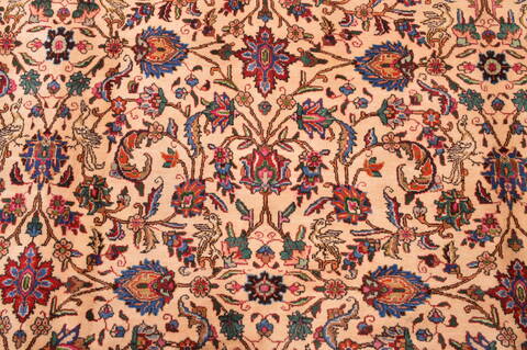 Khorasan Cream Hand Knotted 97 X 135  Area Rug 100-89838 Image 12
