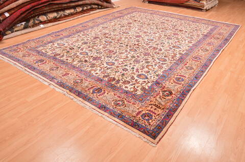 Khorasan Cream Hand Knotted 97 X 135  Area Rug 100-89838 Image 2