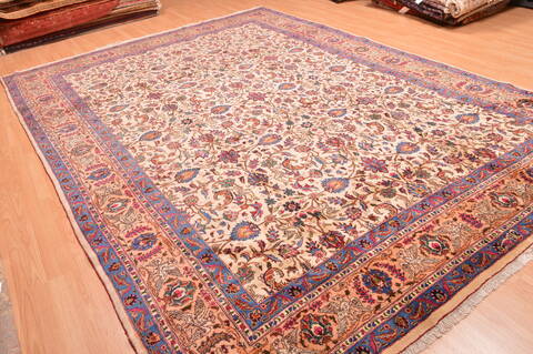 Khorasan Cream Hand Knotted 97 X 135  Area Rug 100-89838 Image 3