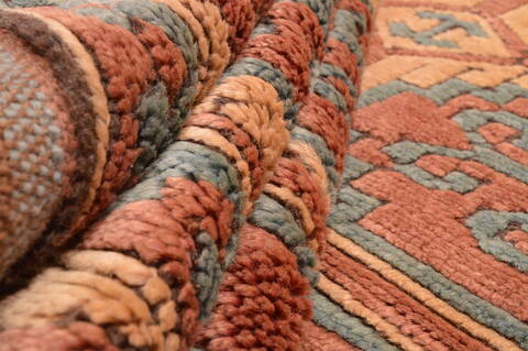 Kazak Beige Hand Knotted 54 X 88  Area Rug 100-89845 Image 12