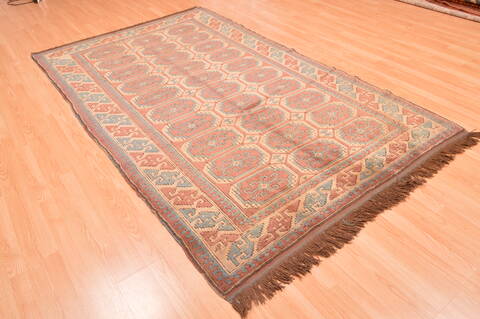 Kazak Beige Hand Knotted 54 X 88  Area Rug 100-89845 Image 5