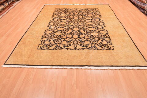 Chobi Black Hand Knotted 73 X 94  Area Rug 100-89846 Image 1