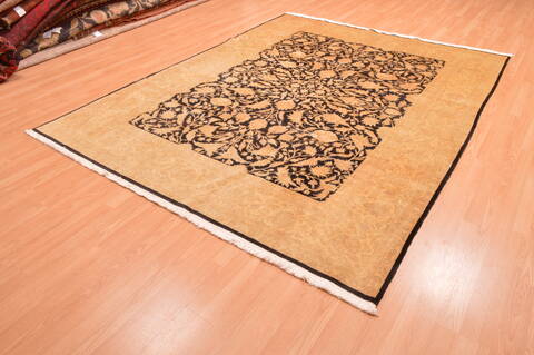 Chobi Black Hand Knotted 73 X 94  Area Rug 100-89846 Image 2