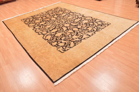 Chobi Black Hand Knotted 73 X 94  Area Rug 100-89846 Image 3