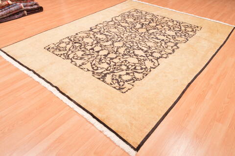 Chobi Black Hand Knotted 73 X 94  Area Rug 100-89846 Image 6