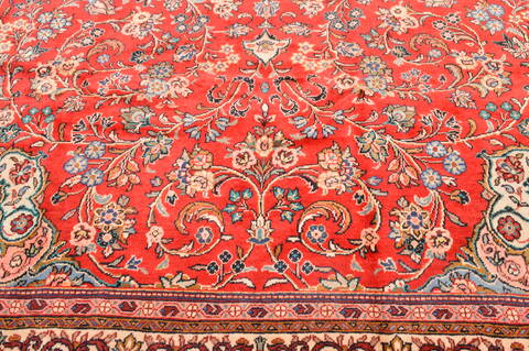 Moshk Abad Red Hand Knotted 100 X 136  Area Rug 100-89849 Image 10