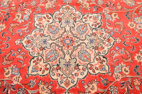 Moshk Abad Red Hand Knotted 100 X 136  Area Rug 100-89849 Image 11