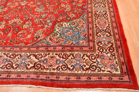Moshk Abad Red Hand Knotted 100 X 136  Area Rug 100-89849 Image 12