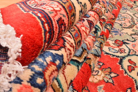 Moshk Abad Red Hand Knotted 100 X 136  Area Rug 100-89849 Image 15