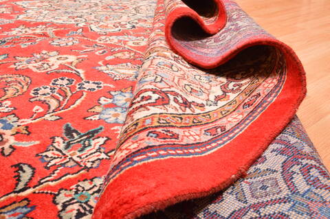 Moshk Abad Red Hand Knotted 100 X 136  Area Rug 100-89849 Image 16