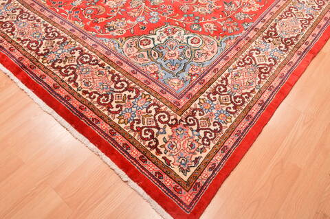 Moshk Abad Red Hand Knotted 100 X 136  Area Rug 100-89849 Image 7