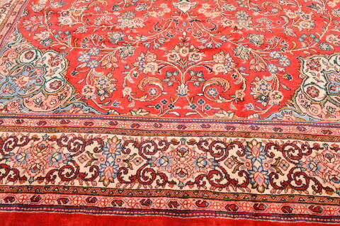 Moshk Abad Red Hand Knotted 100 X 136  Area Rug 100-89849 Image 8