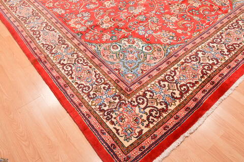 Moshk Abad Red Hand Knotted 100 X 136  Area Rug 100-89849 Image 9