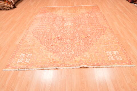 Qashqai Red Hand Knotted 64 X 86  Area Rug 100-89857 Image 4