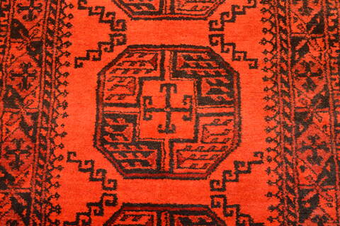 Khan Mohammadi Orange Hand Knotted 38 X 67  Area Rug 100-89862 Image 10