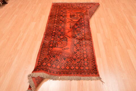 Khan Mohammadi Orange Hand Knotted 38 X 67  Area Rug 100-89862 Image 14