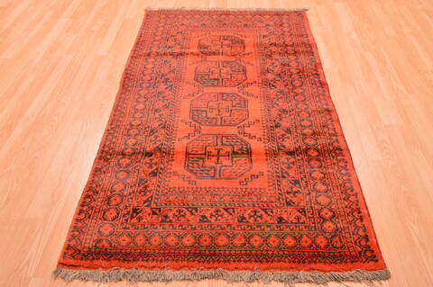 Khan Mohammadi Orange Hand Knotted 38 X 67  Area Rug 100-89862 Image 1