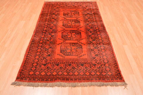 Khan Mohammadi Orange Hand Knotted 38 X 67  Area Rug 100-89862 Image 4
