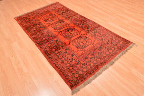 Khan Mohammadi Orange Hand Knotted 38 X 67  Area Rug 100-89862 Image 6