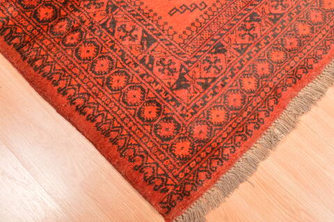 Khan Mohammadi Orange Hand Knotted 38 X 67  Area Rug 100-89862 Image 7