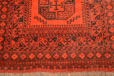 Khan Mohammadi Orange Hand Knotted 38 X 67  Area Rug 100-89862 Image 8