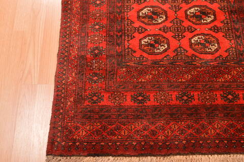 Khan Mohammadi Red Runner Hand Knotted 35 X 67  Area Rug 100-89867 Image 10