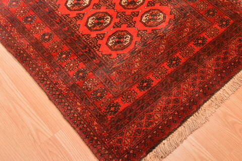 Khan Mohammadi Red Runner Hand Knotted 35 X 67  Area Rug 100-89867 Image 11