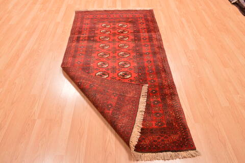 Khan Mohammadi Red Runner Hand Knotted 35 X 67  Area Rug 100-89867 Image 15
