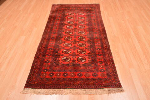 Khan Mohammadi Red Runner Hand Knotted 35 X 67  Area Rug 100-89867 Image 4