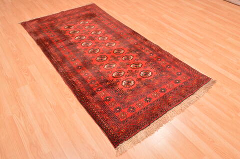 Khan Mohammadi Red Runner Hand Knotted 35 X 67  Area Rug 100-89867 Image 5