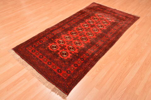 Khan Mohammadi Red Runner Hand Knotted 35 X 67  Area Rug 100-89867 Image 6