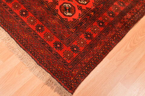 Khan Mohammadi Red Runner Hand Knotted 35 X 67  Area Rug 100-89867 Image 7