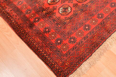 Khan Mohammadi Red Runner Hand Knotted 35 X 67  Area Rug 100-89867 Image 9