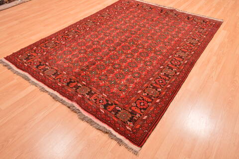Khan Mohammadi Red Hand Knotted 57 X 78  Area Rug 100-89868 Image 3