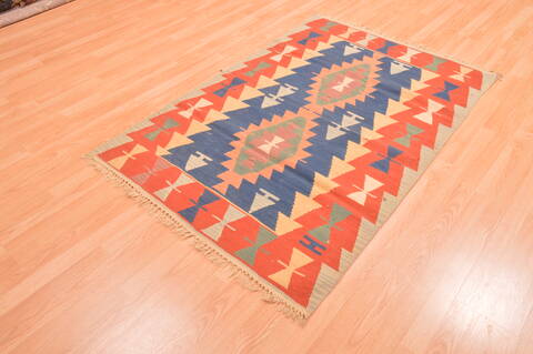 Kilim Orange Hand Knotted 310 X 58  Area Rug 100-89875 Image 2