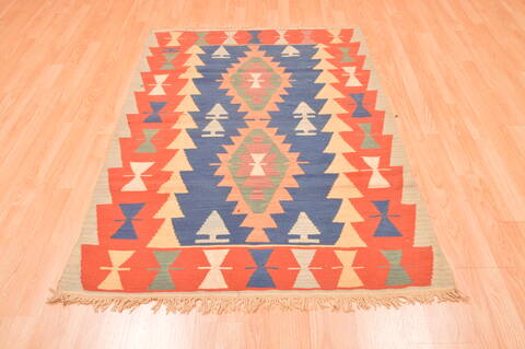 Kilim Orange Hand Knotted 310 X 58  Area Rug 100-89875 Image 4