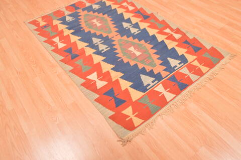 Kilim Orange Hand Knotted 310 X 58  Area Rug 100-89875 Image 5