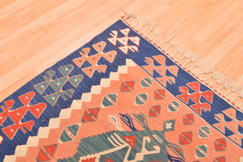 Kilim Red Flat Woven 38 X 56  Area Rug 100-89876 Image 10