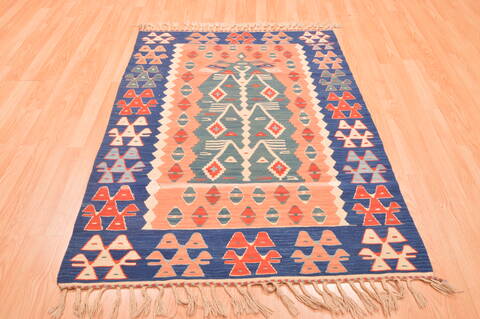Kilim Red Flat Woven 38 X 56  Area Rug 100-89876 Image 1