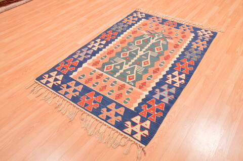 Kilim Red Flat Woven 38 X 56  Area Rug 100-89876 Image 2