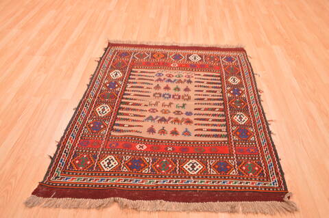 Kilim Red Flat Woven 310 X 47  Area Rug 100-89877 Image 1