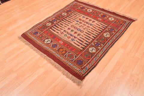 Kilim Red Flat Woven 310 X 47  Area Rug 100-89877 Image 6