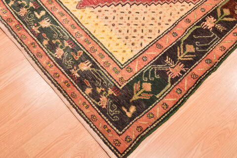 Karabakh Green Hand Knotted 47 X 73  Area Rug 100-89880 Image 12