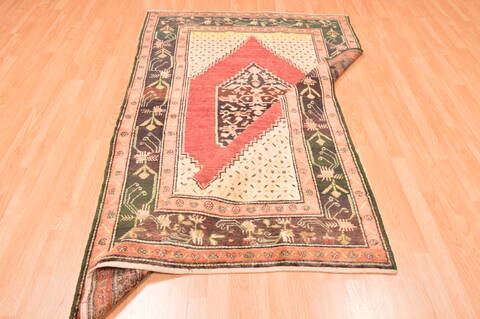 Karabakh Green Hand Knotted 47 X 73  Area Rug 100-89880 Image 15